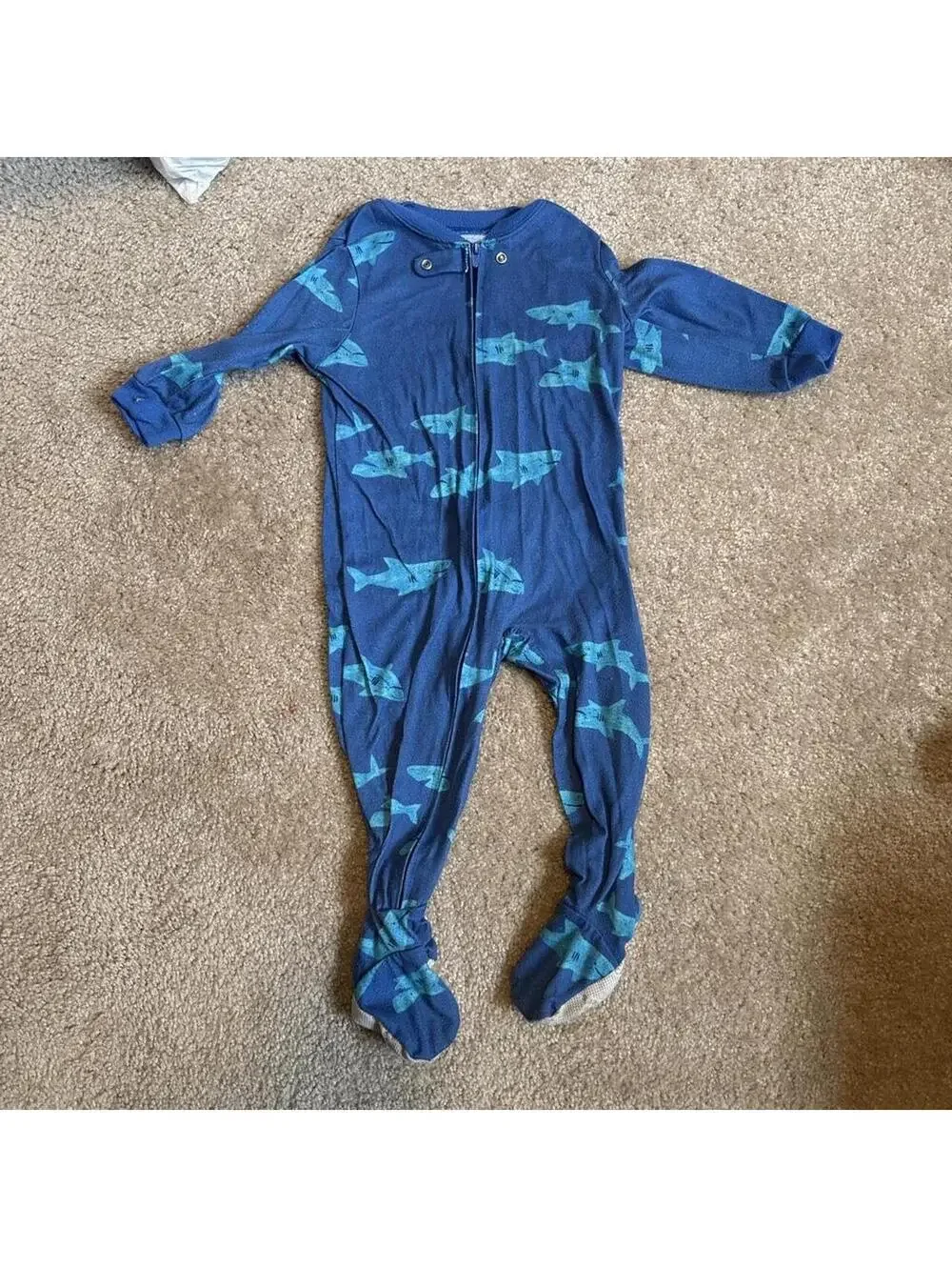 Carters 18 months Blue shark print baby sleeper #baby #shark